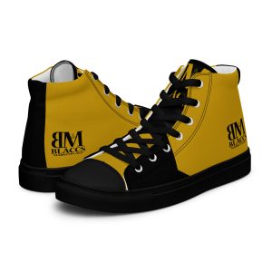 Men’s Yellow Orchre/Black high top canvas shoes